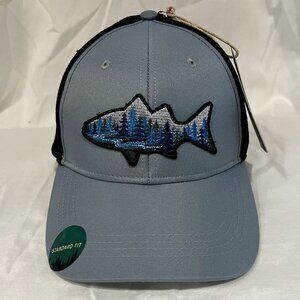 Telluride Clothing Co Snapback Mesh Cap - Blue Colorful Fish Forest Logo Patch